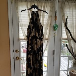 Black & Gold Maxi Dress